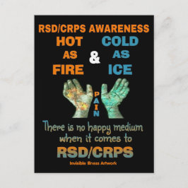 POSTKARTEN...RSD/CRPS - Heiß als Feuerkälte als Ei Postkarte