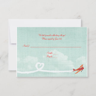 Postkarten-RSVP Liebe liegt in der Luft RSVP Karte