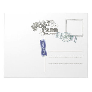 Postkarten-Rückseiten-Notizblock Notizblock