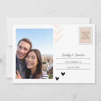 Postkarten-Save-the-Date-Einladung - Minimalistisc Save The Date