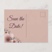 Postkarten Save the Date Florale Wasserfarbe (Rückseite)