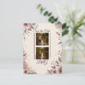 Postkarten Save the Date Florale Wasserfarbe (Stehend Vorderseite)