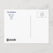 Postkarten-Schablonen-Stadt-Grundstücksmakler Ankündigungspostkarte (Rückseite)