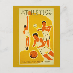 Postkarten-Sport/Spiele-Vintage-Sportkunst 12 Postkarte