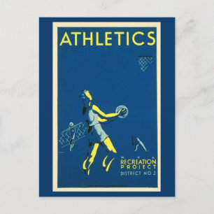 Postkarten-Sport/Spiele-Vintage-Sportkunst 6 Postkarte
