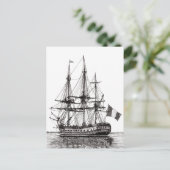 Postkarten "Tall Ship Hermione on York River" (Stehend Vorderseite)