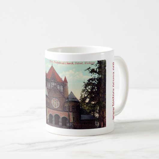 Postkarten-Tasse Detroits, Michigan Kaffeetasse (VorderseiteRechts)