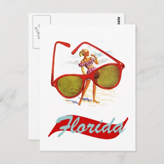 Postkarten-Vintager Retro Sonnenschein-Staat Postkarte (Vorne/Hinten)