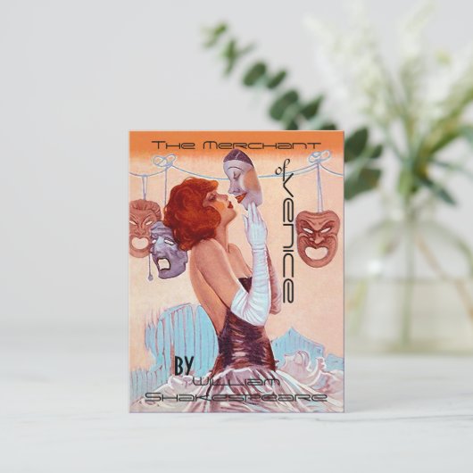 Postkarten Vintages Theater-Poster-Look Shakespear (Stehend Vorderseite)