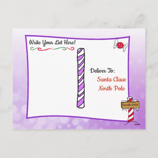 Postkarten vom Weihnachtsmann: Blonde-Feiertage-El (Rückseite)