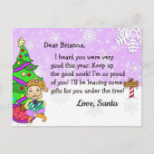 Postkarten vom Weihnachtsmann: Blonde-Feiertage-El (Vorderseite)