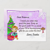 Postkarten vom Weihnachtsmann: Elf (Vorne/Hinten)