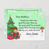 Postkarten vom Weihnachtsmann: Elf (Vorne/Hinten)