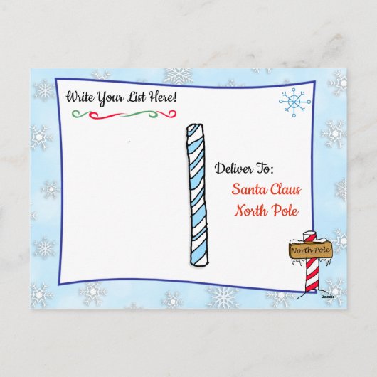 Postkarten vom Weihnachtsmann: Penguin in Weihnach (Rückseite)