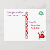 Postkarten vom Weihnachtsmann: Rote Einhorn in Wei (Rückseite)