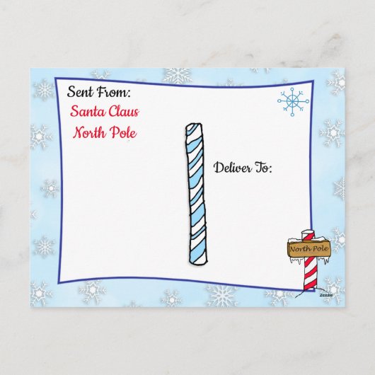 Postkarten vom Weihnachtsmann und Elf in Facemask (Rückseite)