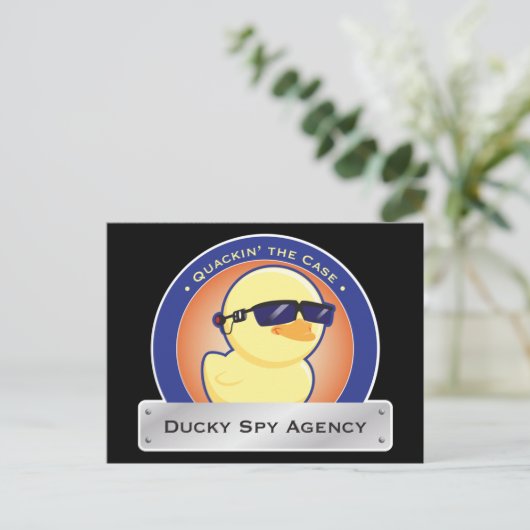 Postkarten von Ducky Spy Agency (Stehend Vorderseite)