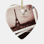 Postkarten von Paris Bonjour Custom Ornament (Rechts)