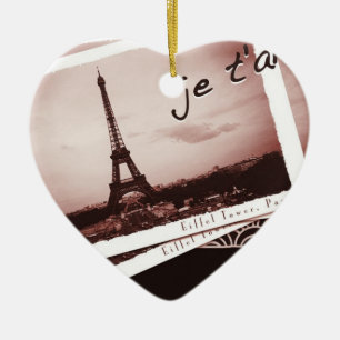Postkarten von Paris Bonjour Custom Ornament