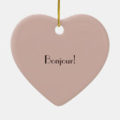 Postkarten von Paris Bonjour Custom Ornament (Hinten)