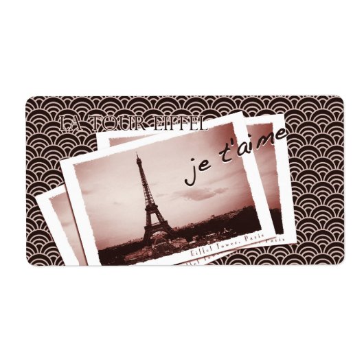 Postkarten von Paris Labels (Vorne)