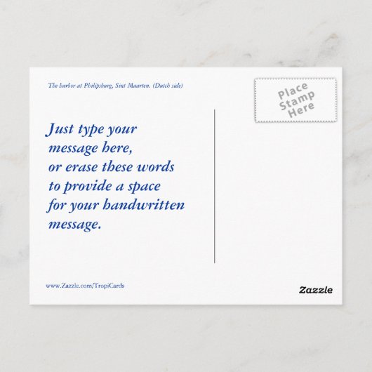 Postkarten von Philipsburg (Rückseite)