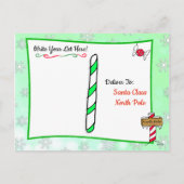 Postkarten von Santa: Blonde Holiday Elf (Rückseite)