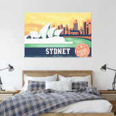 Postkarten von Sydney Leinwanddruck (Insitu (Schlafzimmer))