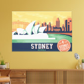 Postkarten von Sydney Leinwanddruck (Insitu (Wohnzimmer))