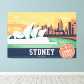 Postkarten von Sydney Leinwanddruck (Insitu (Holzboden))