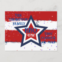 Postkarten von Uncle Sam 4. Juli