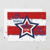 Postkarten von Uncle Sam 4. Juli (Vorne/Hinten)