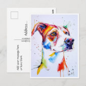 Postkarten - Wasserfarben Hund Welpe (Vorne/Hinten)