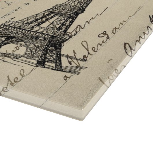 Postkarten-WeihnachtsSchneidebrett Paris Schneidebrett (Ecke)