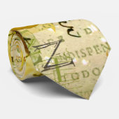 Postkarten-Zitronen Krawatte (Gerollt)