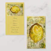 Postkarten-Zitronen Visitenkarte (Vorne/Hinten)