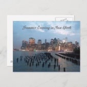 Postkartenaufnahme des Summer Abend in New York Postkarte (Vorne/Hinten)