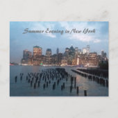 Postkartenaufnahme des Summer Abend in New York Postkarte (Vorderseite)