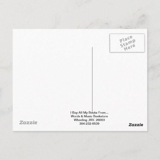 Postkartenbuchhandlung Wheeling, wv. Postkarte (Rückseite)