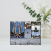 Postkartendenkmäler von Kuala Lumpur, Malaysia Postkarte (Stehend Vorderseite)