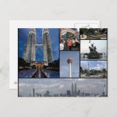 Postkartendenkmäler von Kuala Lumpur, Malaysia Postkarte (Vorne/Hinten)