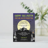 Postkarteneinladung "Happy Halloween" Einladungspostkarte (Stehend Vorderseite)