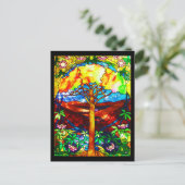 Postkartenfestes Glas - Tiffany 5 Postkarte (Stehend Vorderseite)