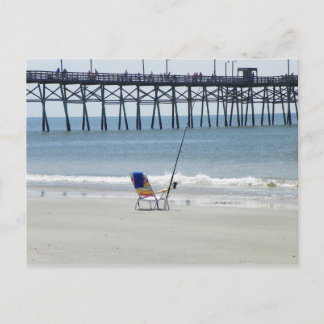 Postkartenfischerei auf Oak Island Beach Postkarte