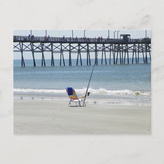 Postkartenfischerei auf Oak Island Beach Postkarte (Vorderseite)