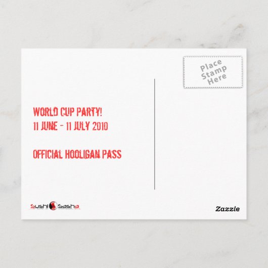 Postkartenflagge Postkarte (Rückseite)