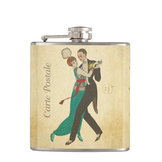 Postkartenflasche Flachmann (Vorderseite)