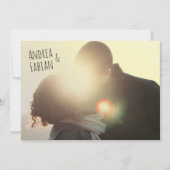 Postkartenhochzeitseinladung mit Foto auf spanisch Einladung (Vorderseite)