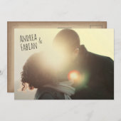 Postkartenhochzeitseinladung mit Foto auf spanisch Einladung (Vorne/Hinten)