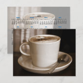 Postkartenkalender mit Kaffeetasse Postkarte (Vorne/Hinten)